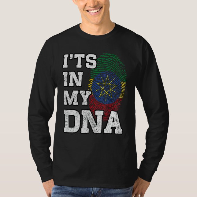 Camiseta It's In My DNA Ethiopian Fingerprint Proud Ethiopi (Frente)