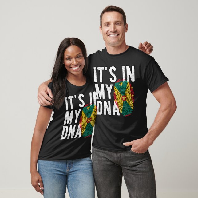 Camiseta It's in my DNA Grenada Flag Fingerprints (Unissex)