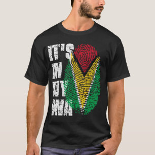 Camiseta IT'S IN MY DNA Guyana Flag Boy Girl Gift