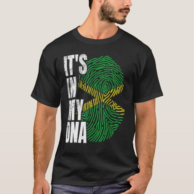 Camiseta It's in My DNA Jamaican Flag Jamaica Black History (Frente)
