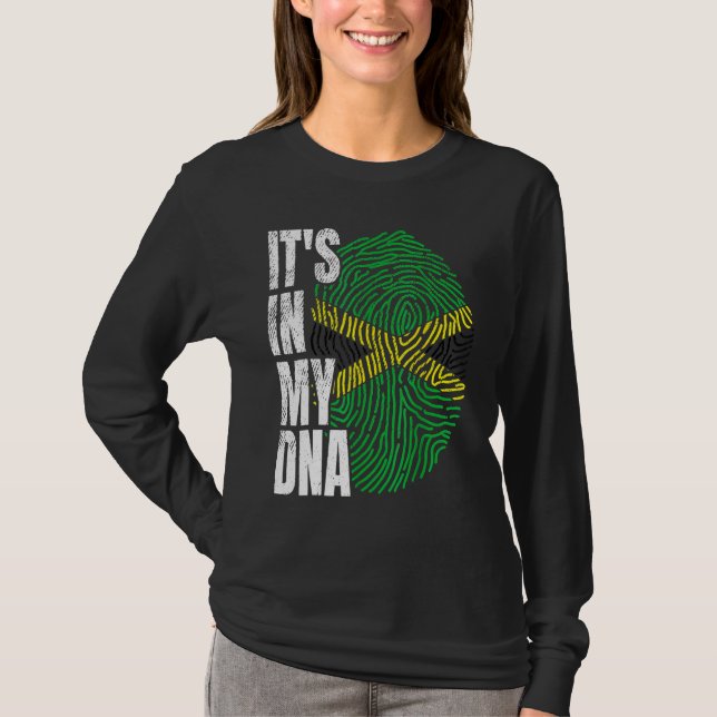Camiseta It's in My DNA Jamaican Flag Jamaica Black History (Frente)