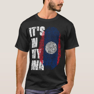 Camiseta IT'S IN MY DNA Laos Flag Boy Girl Gift