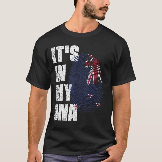 Camiseta IT'S IN MY DNA New Zealand Flag (Frente)