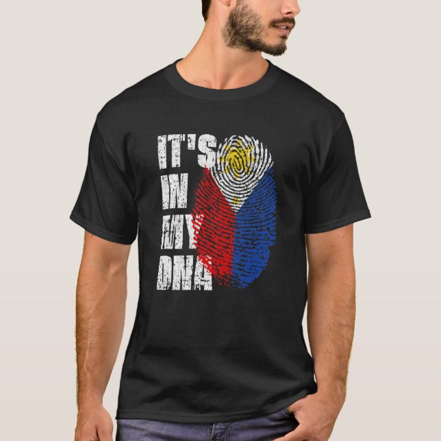 Camiseta IT's IN MY DNA Philippines Flag Filipino (Frente)