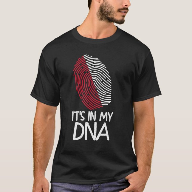 Camiseta It's In My DNA   Proud Polish Flag Fingerprint (Frente)
