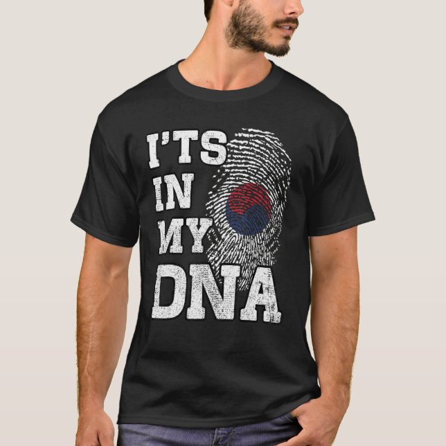 Camiseta It's In My DNA South Korean Fingerprint Proud Kore (Frente)