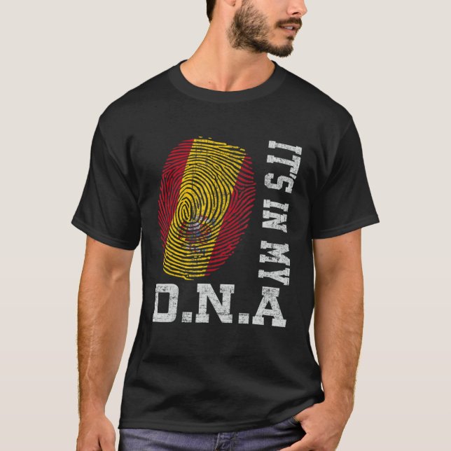 Camiseta It's In My DNA Spanish Fingerprint Proud Spain Fla (Frente)