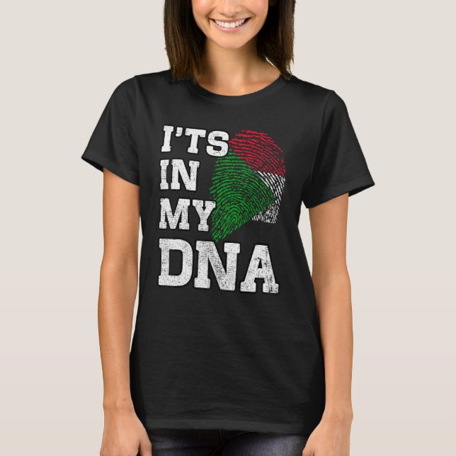Camiseta It's In My DNA Sudanese Fingerprint Proud Sudan Fl (Frente)