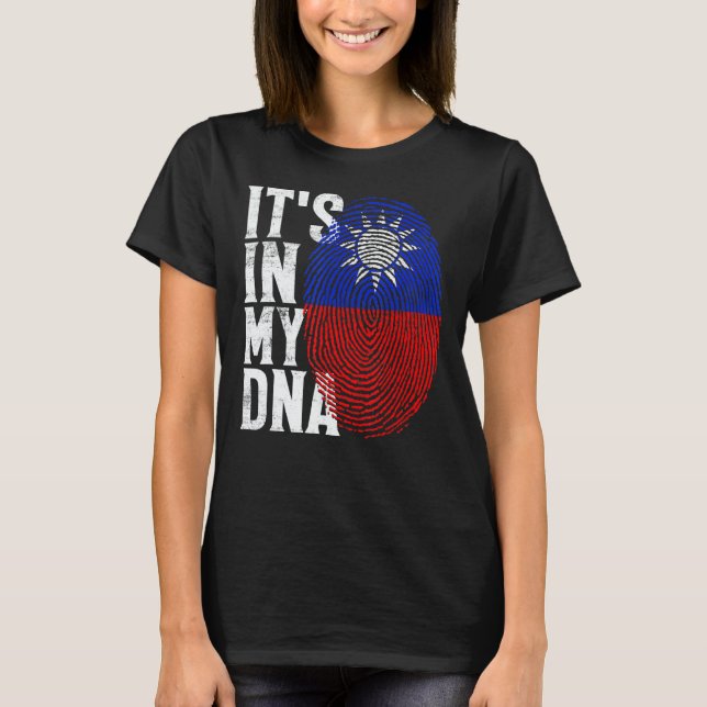 Camiseta It's In My DNA Taiwan Flag Fingerprint Taiwan Taiw (Frente)