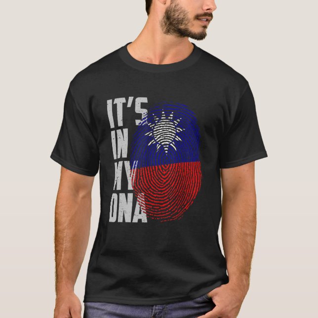 Camiseta It's In My DNA Taiwan Taiwanese Flag Taiwan Finger (Frente)