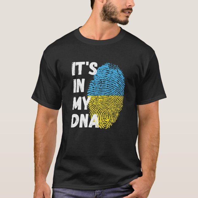 Camiseta It's In My DNA Ukraine Flag Support Ukraine (Frente)