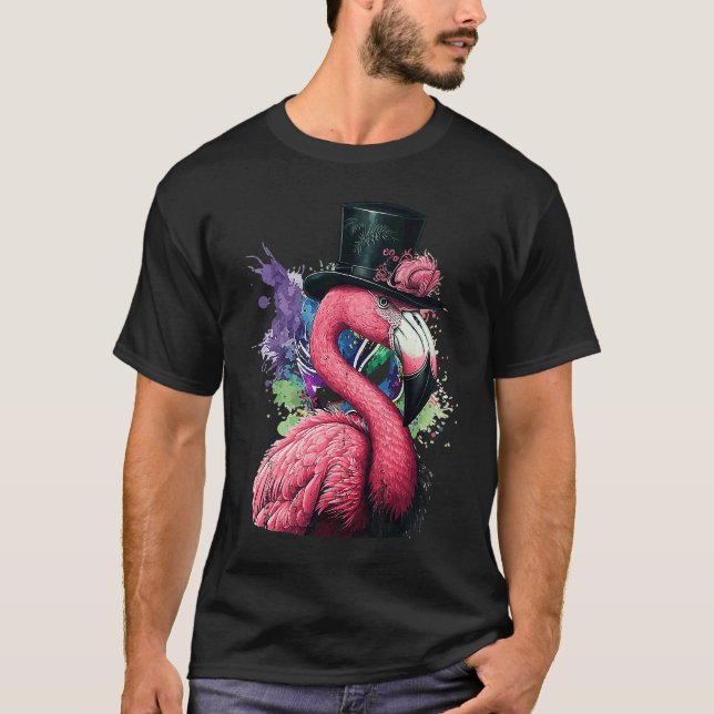 Camiseta It's Mardi Gras Yall Carnival Party Cool Flamingo  (Frente)