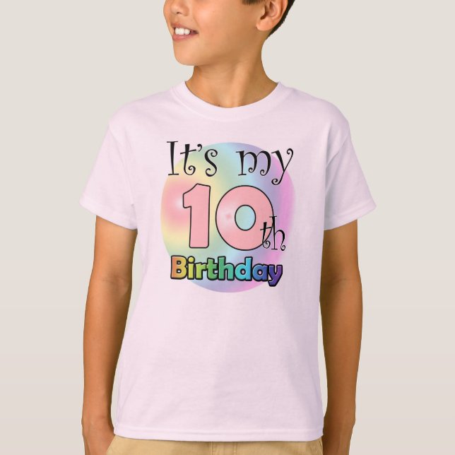 Camiseta It's my 10th Birthday (girl) (Frente)