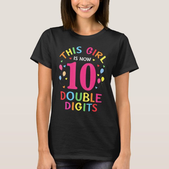 Camiseta It's My 10th Birthday  This Girl Is Now 10 Years O (Frente)