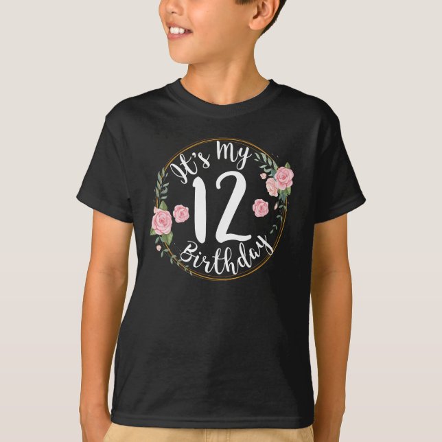 Camiseta It's My 12th Birthday Tween 12 Years Old for Girl (Frente)