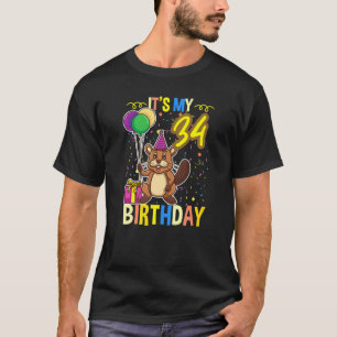 Camiseta Its My 34th Birthday Beaver