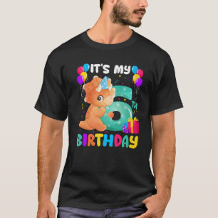 Camiseta It's My 6Th Birthday Happy 6 Year Dinosaur