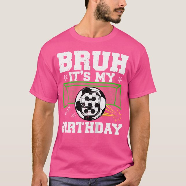 Camiseta It'S My 9Th Birthday Boy Soccer 9 Years Old (Frente)