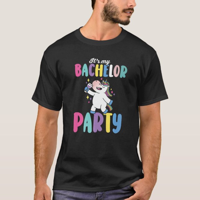 Camiseta It's My Bachelor Party For Groom Naughty  Men (Frente)