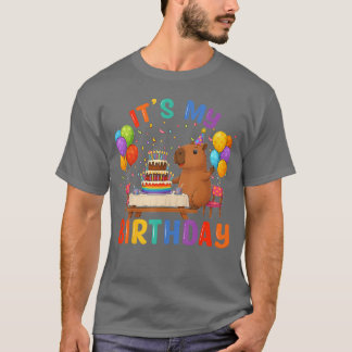 Camiseta Its My Birthday Capybara Lovers Birthday Party Kid