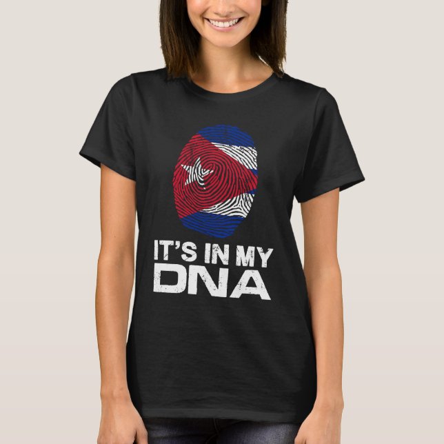 Camiseta IT'S MY DNA IN Flag National Pride Fingerprint Cub (Frente)