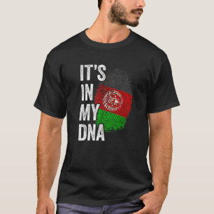 Camiseta ITS NO MEU DNA Afeganistão Bandeira Orgulho das Ra