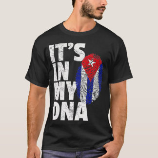 Camiseta ITS NO MEU DNA Cuba Flag Orgulho cubano Mens Women