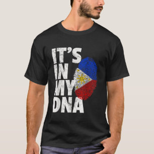 Camiseta ITS NO MEU DNA Filipino Filipinas Flag National P