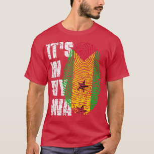 Camiseta ITS NO MEU DNA São Tomé e Príncipe Flag São Tomea