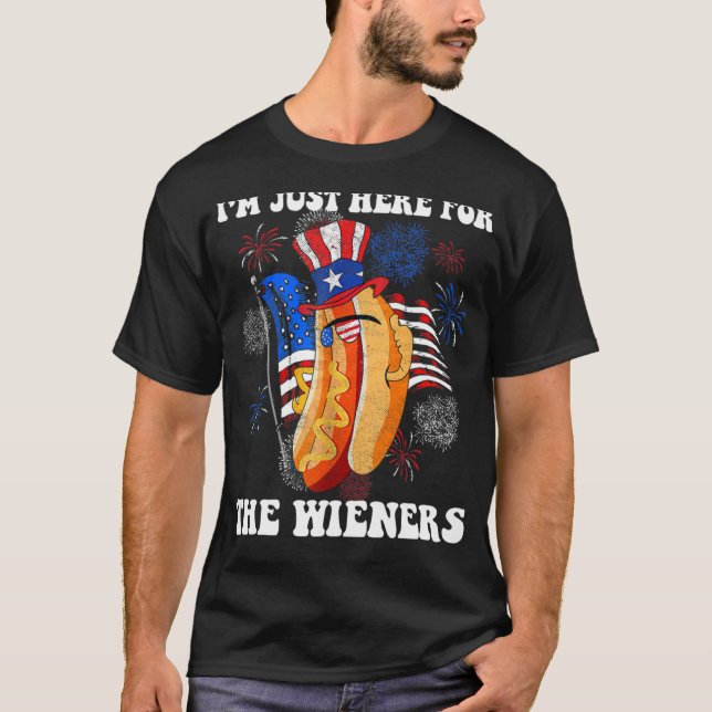 Camiseta It's Not 4th of July Until My Wiener Comes Out Fun (Frente)