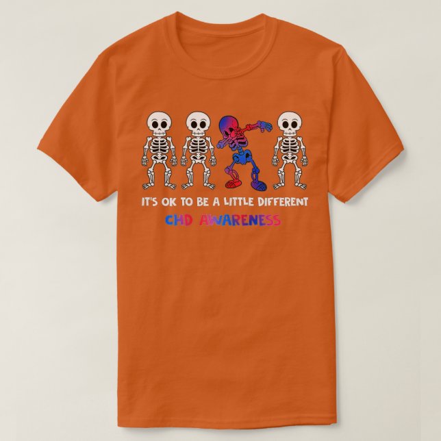 Camiseta It's OK To Be A Little Different CHD Awareness  (Frente do Design)