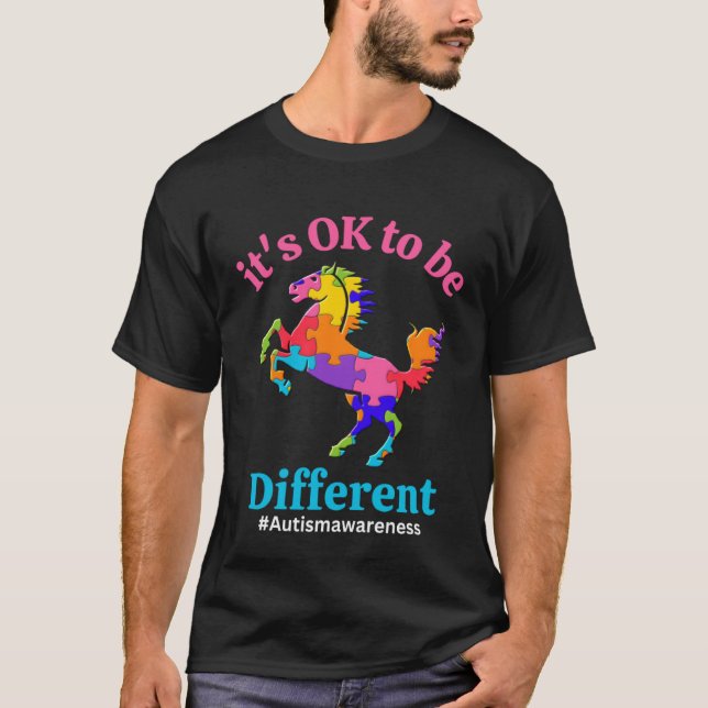 Camiseta Its Ok To Be Different Autism Awareness Acceptance (Frente)