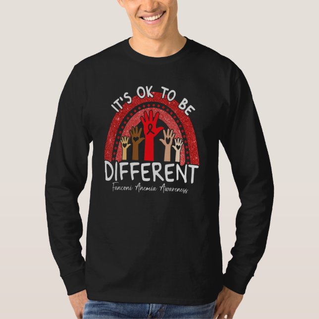 Camiseta It's Ok To Be Different Fanconi Anemia Awareness R (Frente)