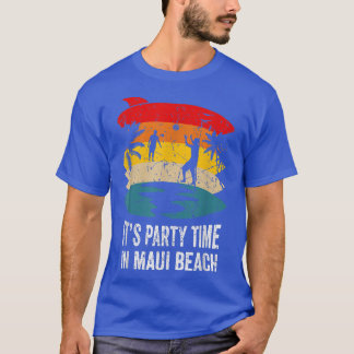 Camiseta It's Party Time In Maui Beach Vacation Surfboard V
