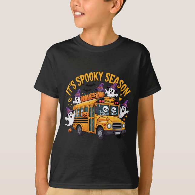 Camiseta It's Soky Season Funny Teacher Halloween School Bu (Frente)