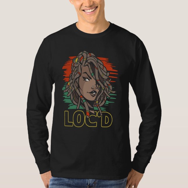 Camiseta It's the Locs For Me Afro Hair Black American Afri (Frente)