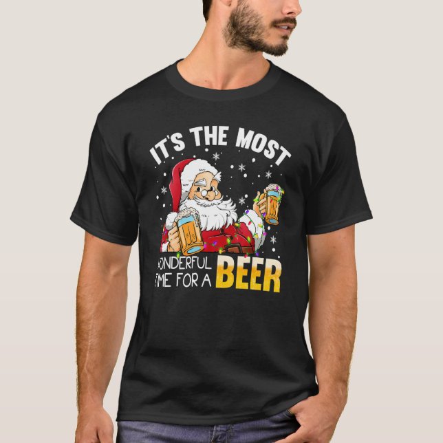 Camiseta Its The Most Wonderful Time For A Beer Christmas S (Frente)