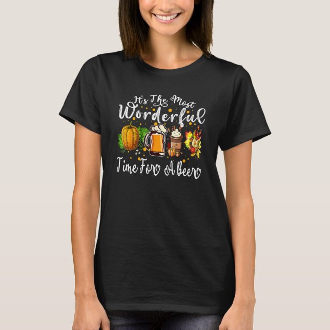 Camiseta It's The Most Wonderful Time For A Beer Fall Thank (Frente)