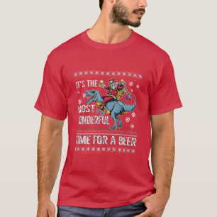 Camiseta Its The Most Wonderful Time For A Beer Santa Ridin