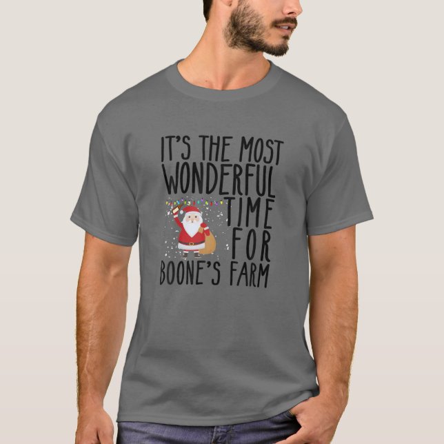 Camiseta It's The Most Wonderful Time For Boone's Farm Chri (Frente)