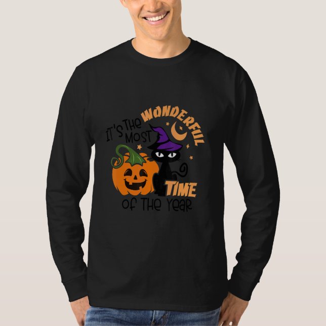 Camiseta It's the Most Wonderful Time of the Year black cat (Frente)