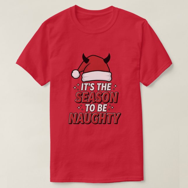 Camiseta It's the season to be naughty (Frente do Design)