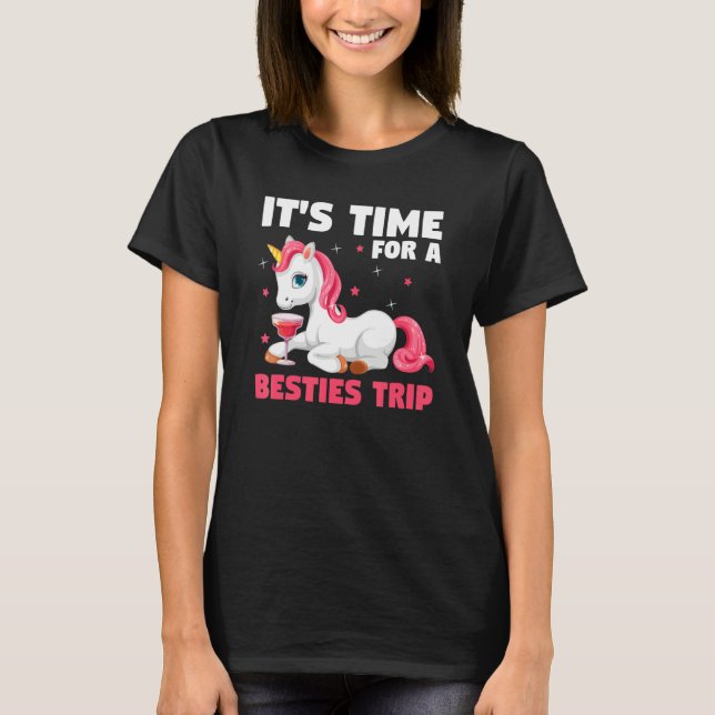 Camiseta it's time for a besties trip traveling (Frente)