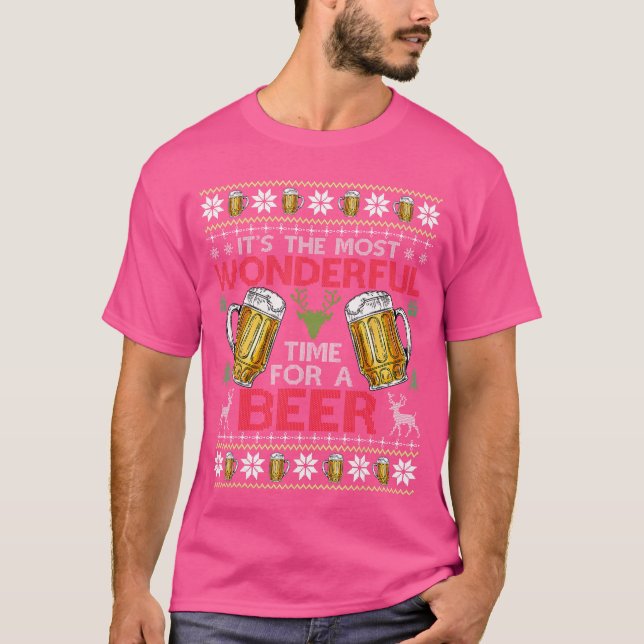 Camiseta Itshe Most Wonderfulime for A Beer Christmas Sweat (Frente)