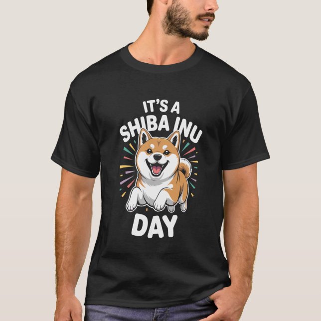 Camiseta Itu2019s A Shiba Inu Day Funny Japanese Hunting Pe (Frente)