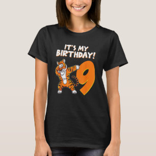 Camiseta Itu2019s Meu 9º Aniversário Dabbing Tiger, 9 anos