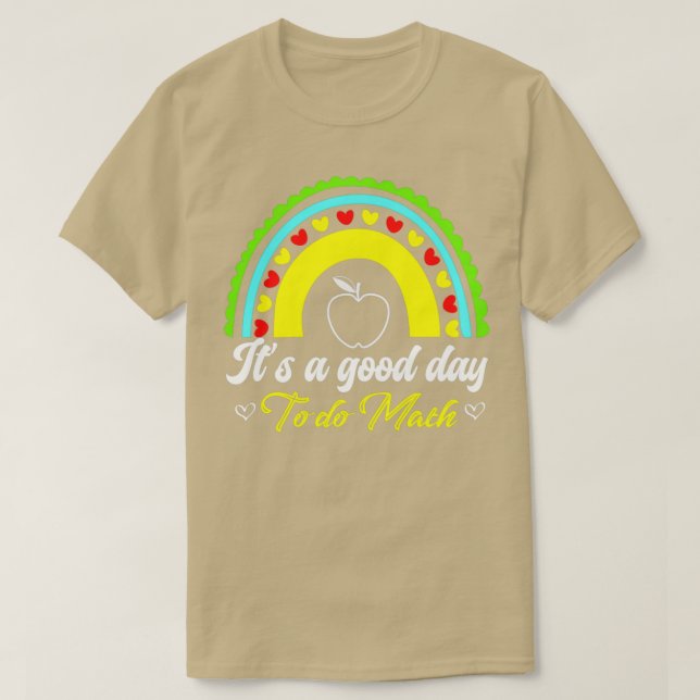 Camiseta Itx27s a Good Day to Do Math Apple Rainbow Party (Frente do Design)