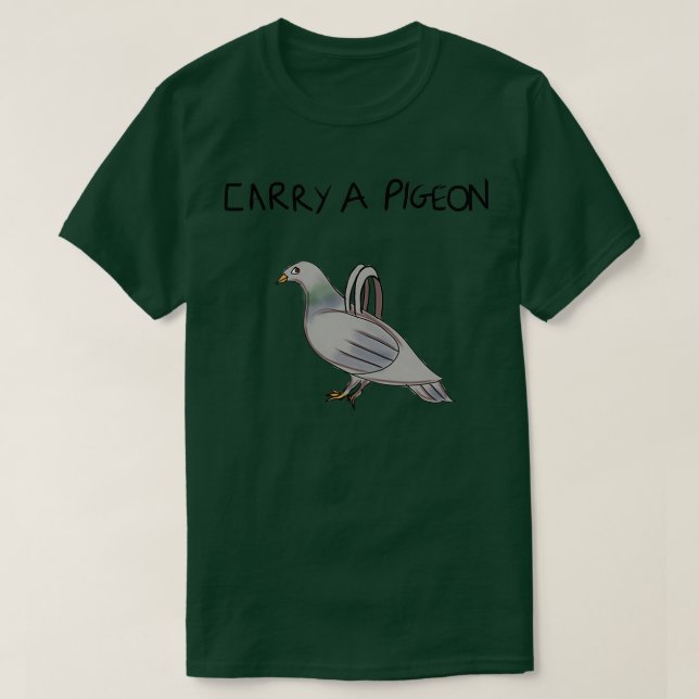 Camiseta Itx27s como pombo-correio, mas não (Frente do Design)