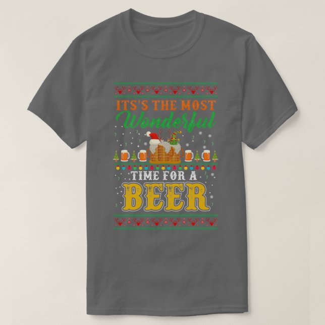 Camiseta itx27s o momento mais maravilhoso para uma cerveja (Frente do Design)