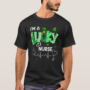 Camiseta Iu2019m A Lucky ER Nurse Leopard Xadrez Irish C Fo